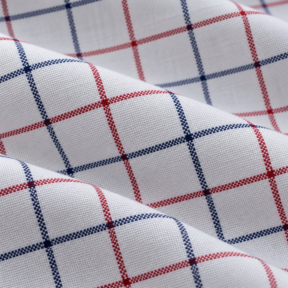 Close-up of a tattersall check shirting (illustration)