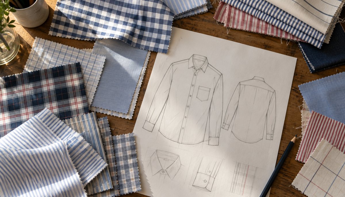 Shirting designs and fabric swatches