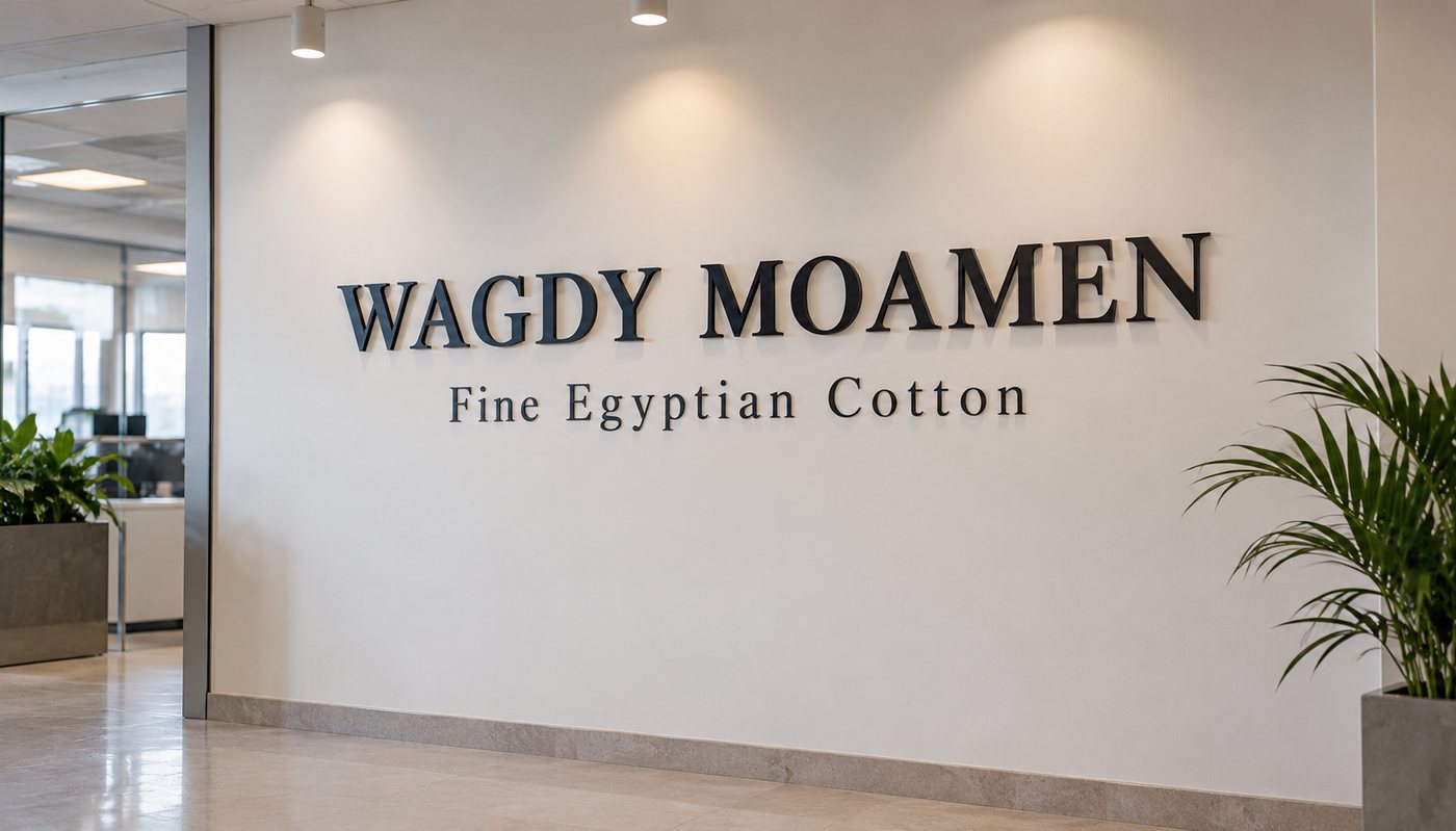 Wagdy Moamen sign at the El Obour plant
